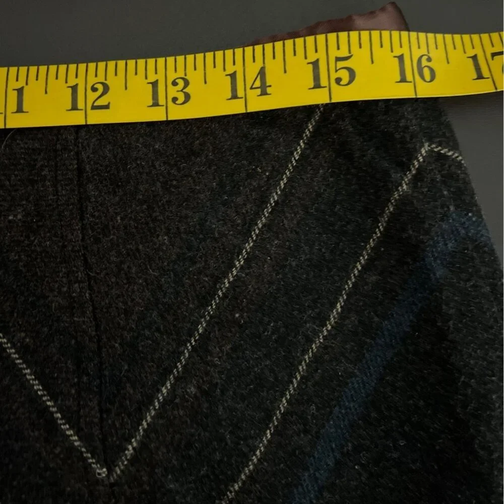 Field Manor Skirt Size 12 Wool Chevron Plaid Ruffle Hem Academia Cottagecore